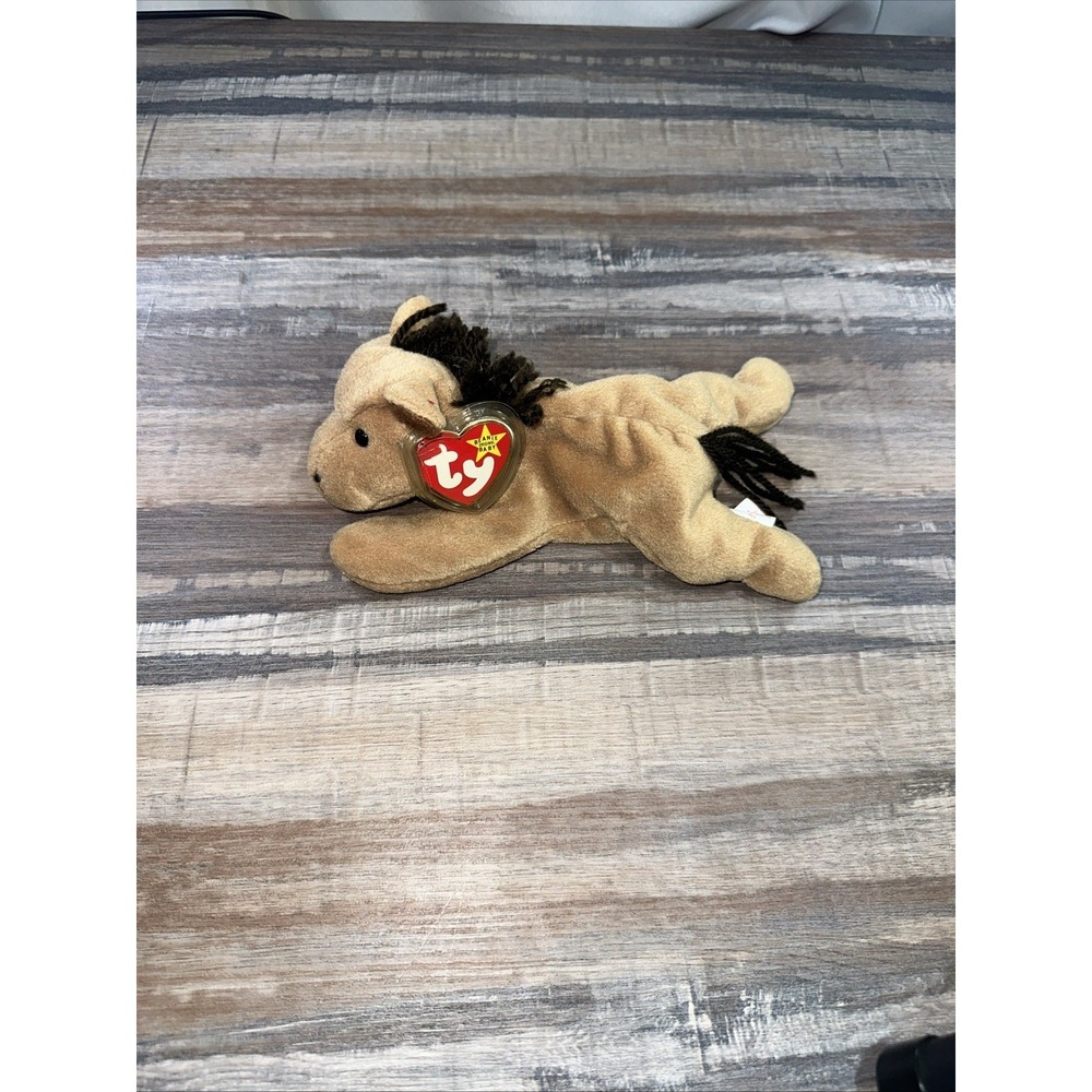 1995 Ty Beanie Baby DERBY - Rare‎ PVC Pellets - Coarse Mane 3rd 2nd